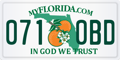 FL license plate 0710BD