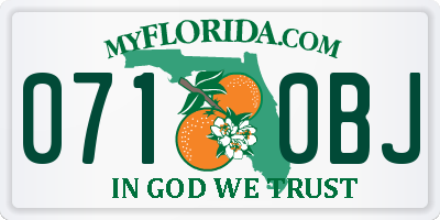 FL license plate 0710BJ
