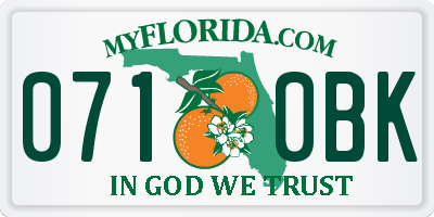 FL license plate 0710BK