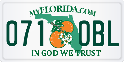FL license plate 0710BL