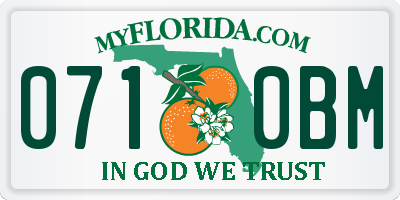 FL license plate 0710BM