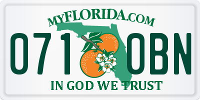 FL license plate 0710BN