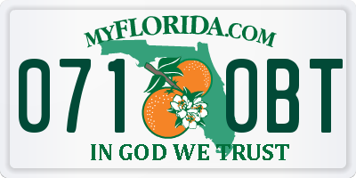 FL license plate 0710BT