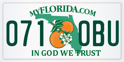 FL license plate 0710BU