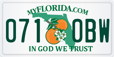 FL license plate 0710BW