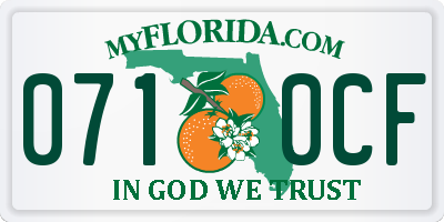 FL license plate 0710CF