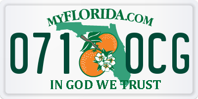 FL license plate 0710CG