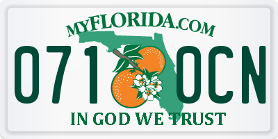 FL license plate 0710CN