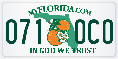 FL license plate 0710CO