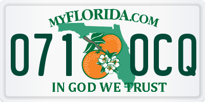 FL license plate 0710CQ