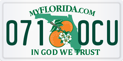 FL license plate 0710CU
