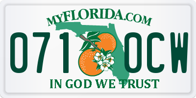 FL license plate 0710CW