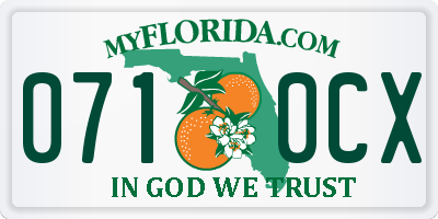 FL license plate 0710CX