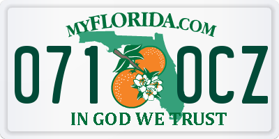 FL license plate 0710CZ