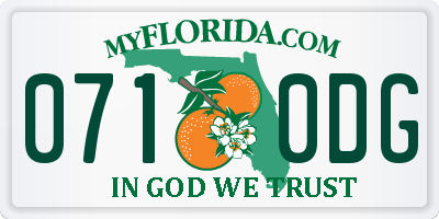 FL license plate 0710DG