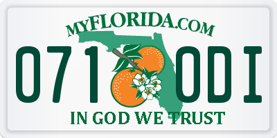 FL license plate 0710DI