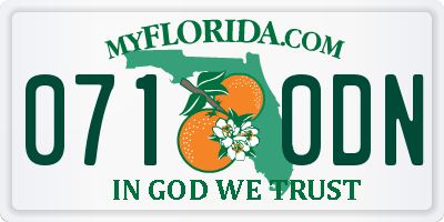 FL license plate 0710DN