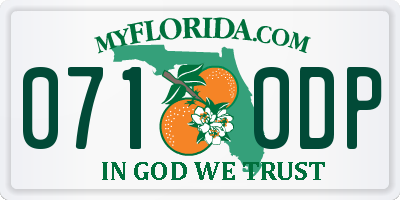 FL license plate 0710DP