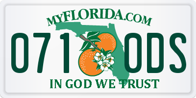 FL license plate 0710DS
