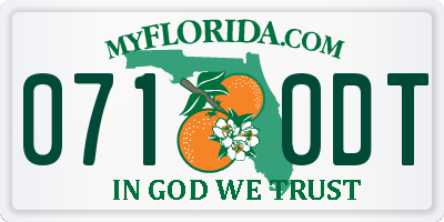 FL license plate 0710DT