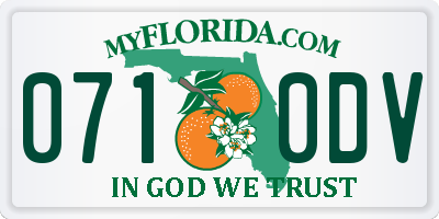 FL license plate 0710DV