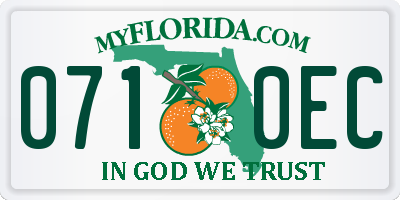 FL license plate 0710EC
