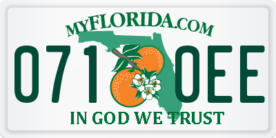 FL license plate 0710EE