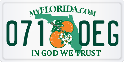 FL license plate 0710EG