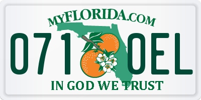 FL license plate 0710EL