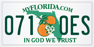 FL license plate 0710ES