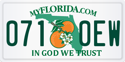 FL license plate 0710EW