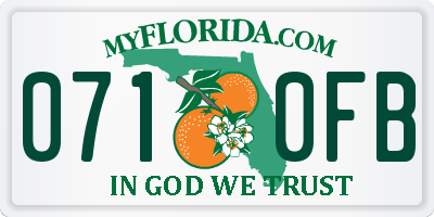 FL license plate 0710FB