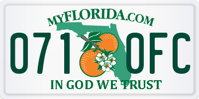 FL license plate 0710FC