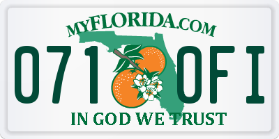 FL license plate 0710FI