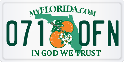 FL license plate 0710FN