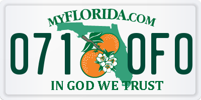 FL license plate 0710FO