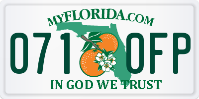 FL license plate 0710FP