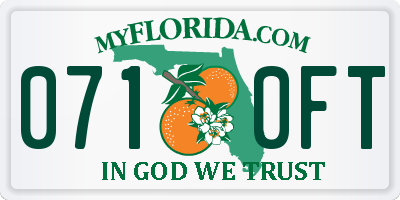 FL license plate 0710FT