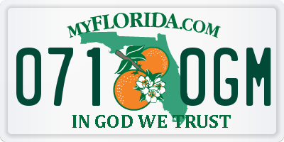 FL license plate 0710GM
