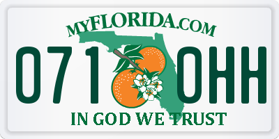 FL license plate 0710HH