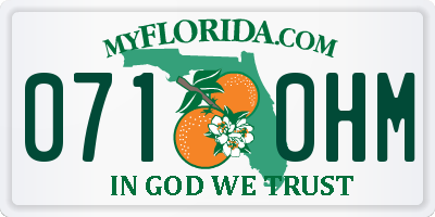 FL license plate 0710HM