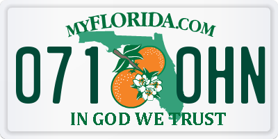 FL license plate 0710HN