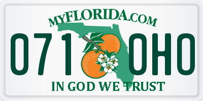 FL license plate 0710HO