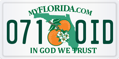 FL license plate 0710ID
