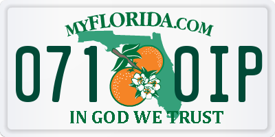 FL license plate 0710IP