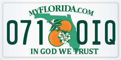 FL license plate 0710IQ