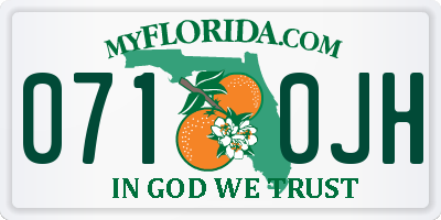 FL license plate 0710JH