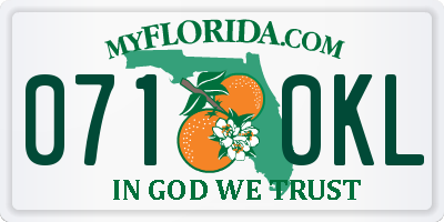 FL license plate 0710KL