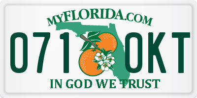 FL license plate 0710KT