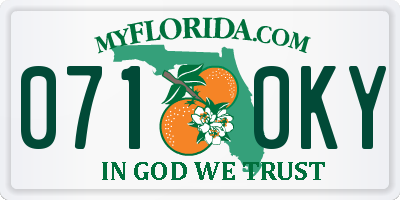 FL license plate 0710KY